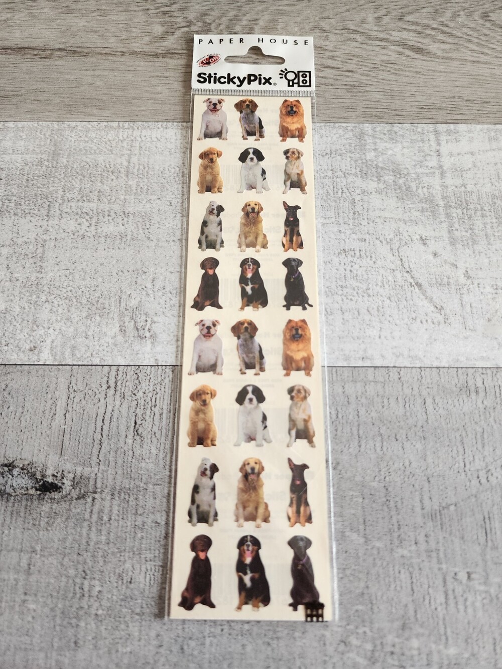 STICKYPIX Photographic Stickers REAL PHOTO Dog SHEPHERD RETRIEVER LAB BEAGLE #48